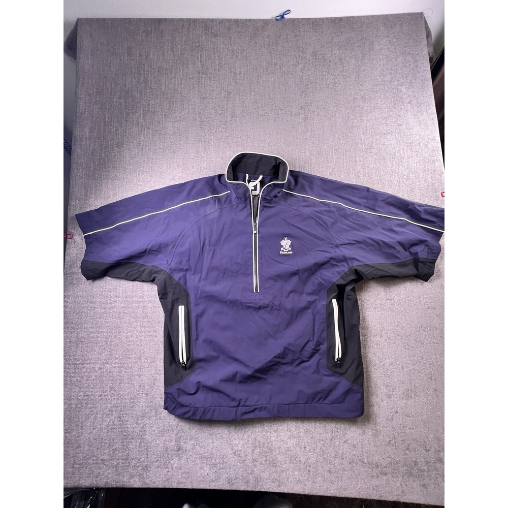 FootJoy DryJoys Men's L Tour Collection Rain Jacket Richland Course Blue Black